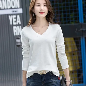 Осенне-зимняя футболка с длинными рукавами, базовое платье серого цвета 22